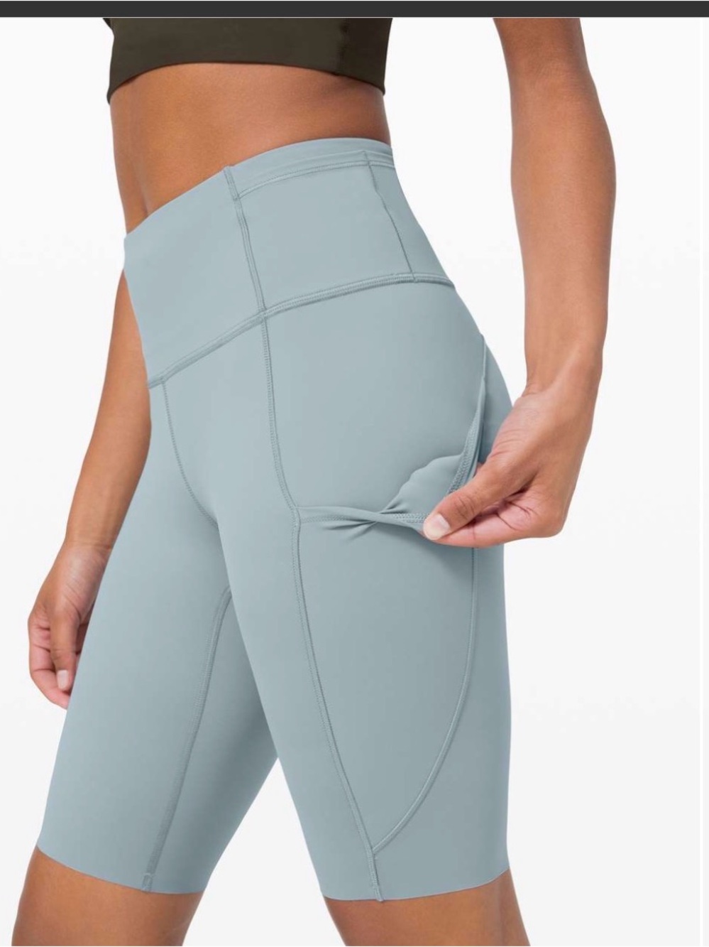 Lululemon Fast And Free Short 10" *Non-Reflective Blue Cast Size 10 - Picture 4 of 13